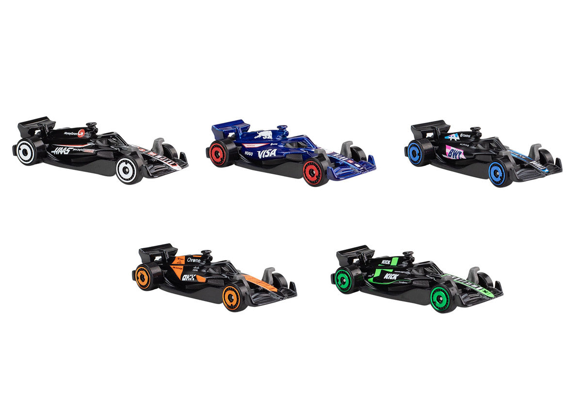 2024 Formula 1 World Championship 5 piece Set Diecast Model Cars by Hot Wheels