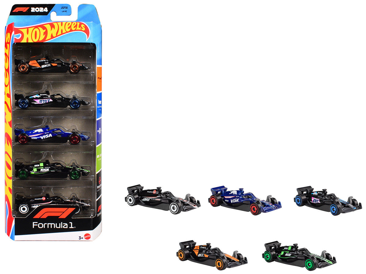 2024 Formula 1 World Championship 5 piece Set Diecast Model Cars by Hot Wheels