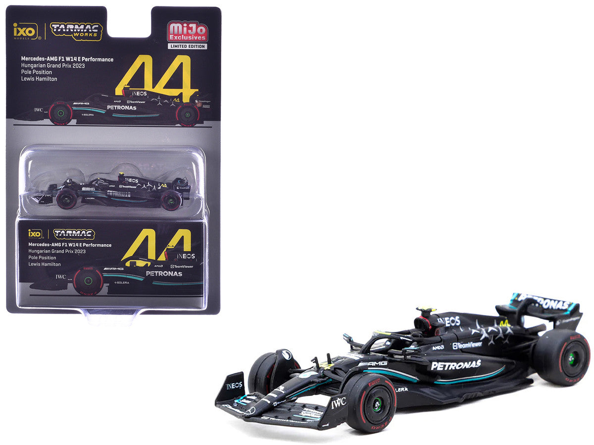 Mercedes-AMG F1 W14 E Performance #44 Lewis Hamilton Pole Position Formula One F1 "Hungarian GP" (2023) "Global64" Series 1/64 Diecast Model Car by Tarmac Works